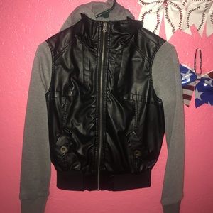 Semi leather jacket